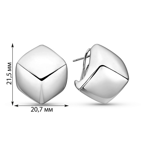 Серьги из белого золота Francelli (арт. е1091767б) – изображение 3