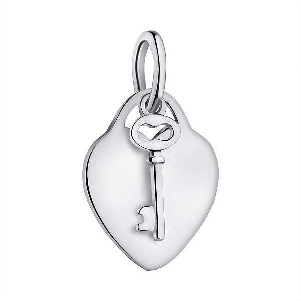 Серебряный кулон Ключ от сердца (арт. 7503/П2/2004) – изображение 1