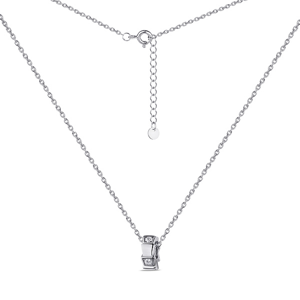 Срібне кольє з фіанітами (арт. 7507/1903) – зображення 2