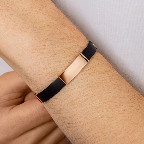 Браслет из каучука и золота (арт. 3261311) – изображение 2