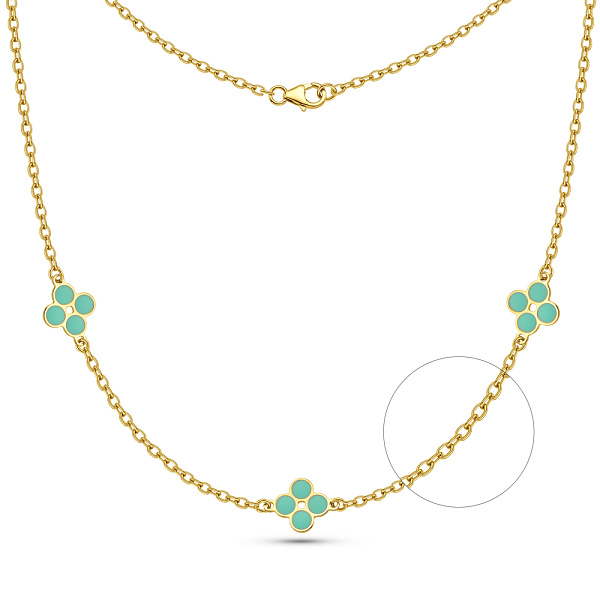 Золотое колье с эмалью (арт. 352842жебрз) – изображение 1