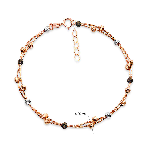 Браслет Orbit з комбінованого золота (арт. 323339кбкр) – зображення 3