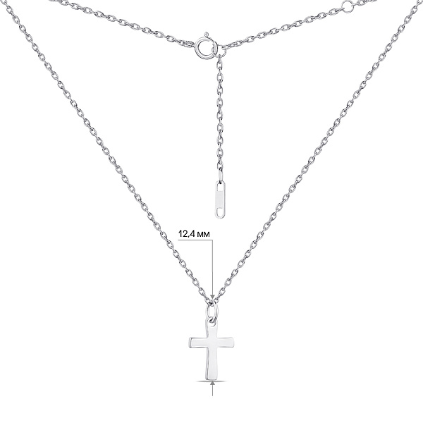 Серебряное колье с крестиком (арт. 7507/1599) – изображение 3