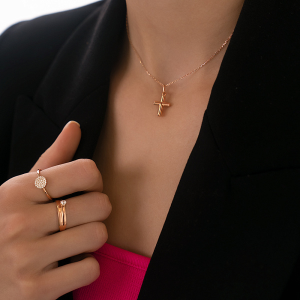 Колье из золота "Крестик" (арт. 352298) – изображение 3