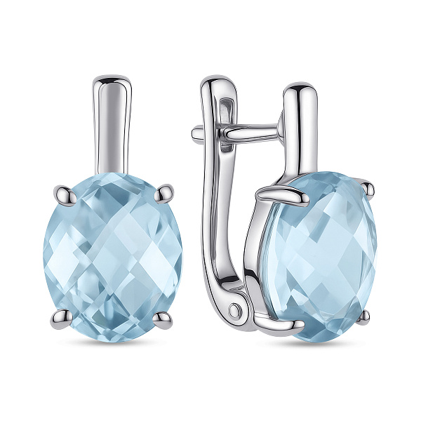 Серьги из серебра с топазом (арт. 7502/2049432Пг) – изображение 1