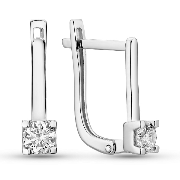 Серьги из белого золота с бриллиантами (арт. С011779030б) – изображение 1