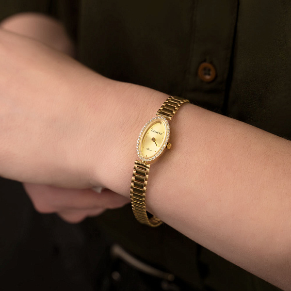 Золотий годинник з фіанітами (арт. 260216ж) – зображення 4