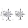Срібні сережки-пусети "Зірки" з фіанітами  (арт. 7518/6066) – зображення 2