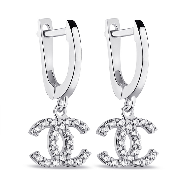 Серьги-подвески из серебра (арт. 7502/9115) – изображение 1