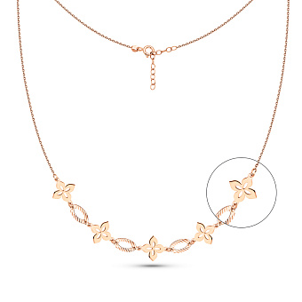 Золотое колье с алмазной гранью (арт. 352645)