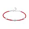 Браслет на красной нити с серебряными вставками (арт. 7309/3322к) – изображение 1
