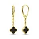 Золоті сережки-підвіски з оніксом (арт. 1091536/8жо) – зображення 1