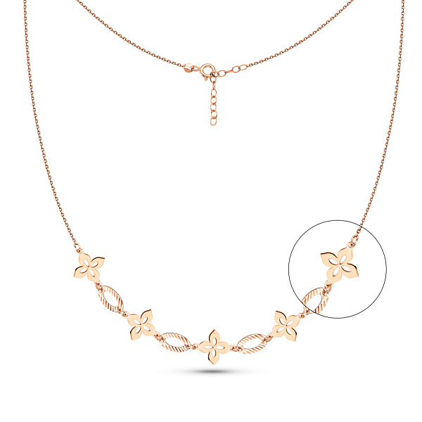 Золотое колье с алмазной гранью (арт. 352645) – изображение 1