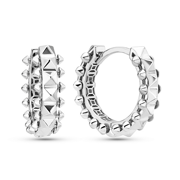 Серьги-кольца из белого золота (арт. 1091824/20б) – изображение 1