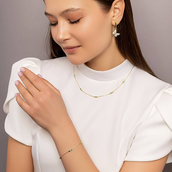 Золоті сережки Francelli Метелики (арт. 109736жкмг) – зображення 4