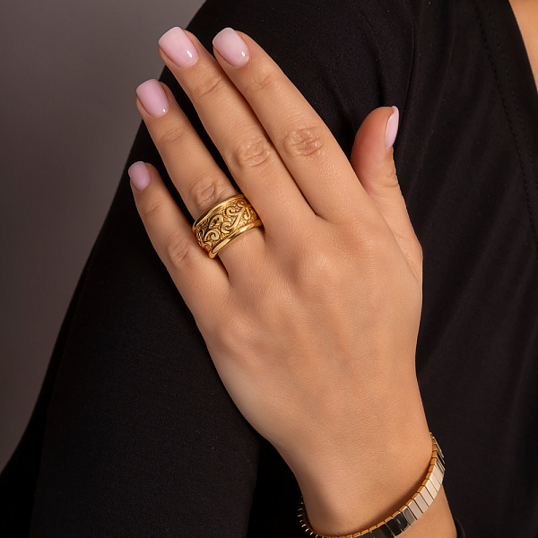 Кольцо из желтого золота Francelli (арт. 155748ж) – изображение 4