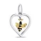 Срібний підвіс "Бджілка" з жовтим родіюванням (арт. 7503/П24Ч/1076бжеч) – зображення 1