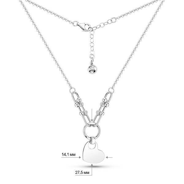 Золоте кольє Серце (арт. 352676б) – зображення 3