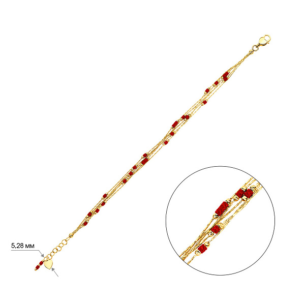 Браслет Francelli из желтого золота (арт. 325046жк) – изображение 2