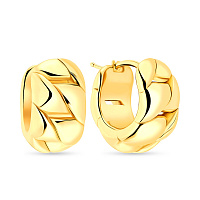 Сережки кільця з жовтого золота Francelli (арт. е108245/15ж)
