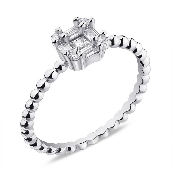 Срібна каблучка з фіанітами (арт. 7501/6339) – зображення 1