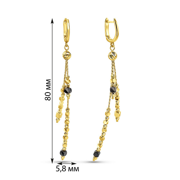 Золотые серьги Francelli (арт. 1091588жч) – изображение 9