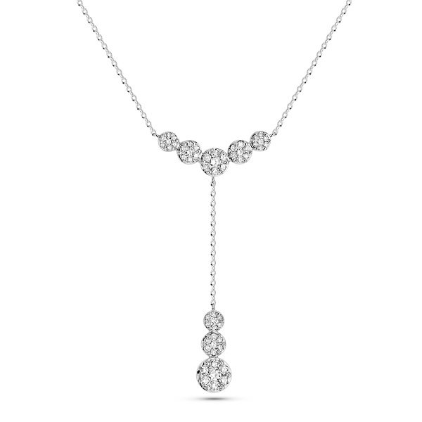 Колье из белого золота с бриллиантами (арт. Ц341637040б) – изображение 1