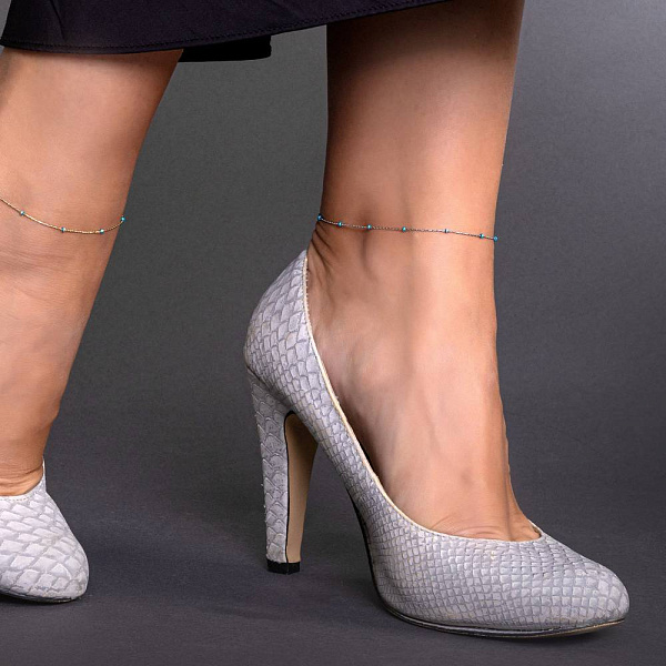 Браслет на ногу з білого золота Francelli (арт. 324051бг/н) – зображення 2