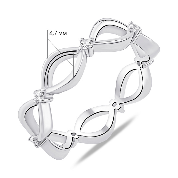 Серебряное кольцо с фианитами (арт. 7501/6998) – изображение 2