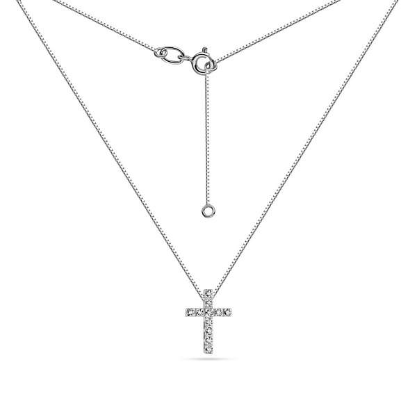 Колье из белого золота с бриллиантами (арт. Ц011277015/2б) – изображение 2