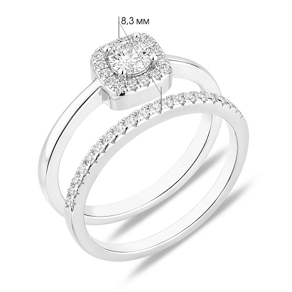 Серебряное помолвочное кольцо (арт. 7501/8531) – изображение 4