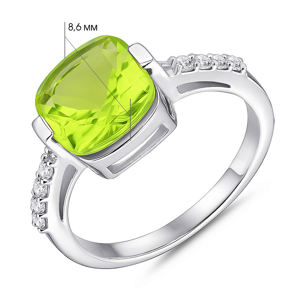 Серебряное кольцо с хризолитом (арт. 7501/2193852Хрз) – изображение 2