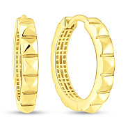 Сережки-кільця з жовтого золота (арт. 1091307/20ж)