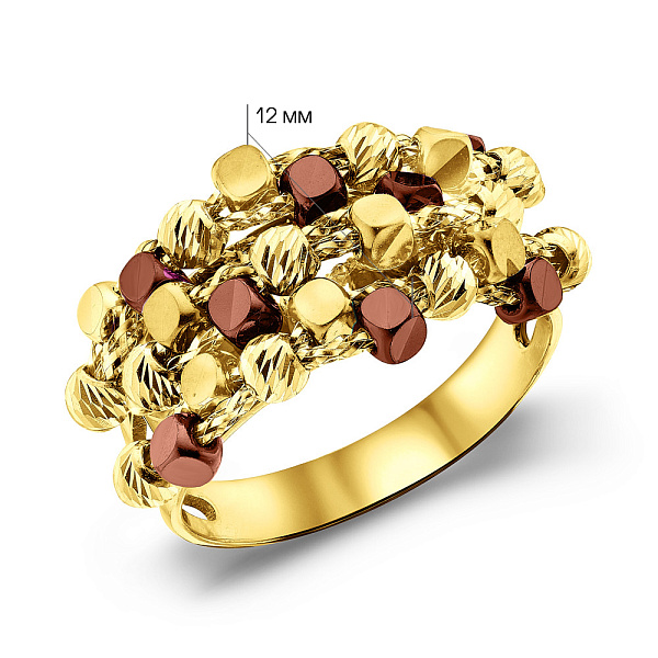 Массивное кольцо из желтого золота Francelli (арт. 156217жкр) – изображение 2