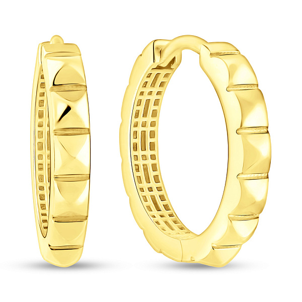 Сережки-кільця з жовтого золота (арт. 1091307/20ж) – зображення 1