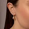 Сережки Капля из красного золота (арт. 1101222) – изображение 2