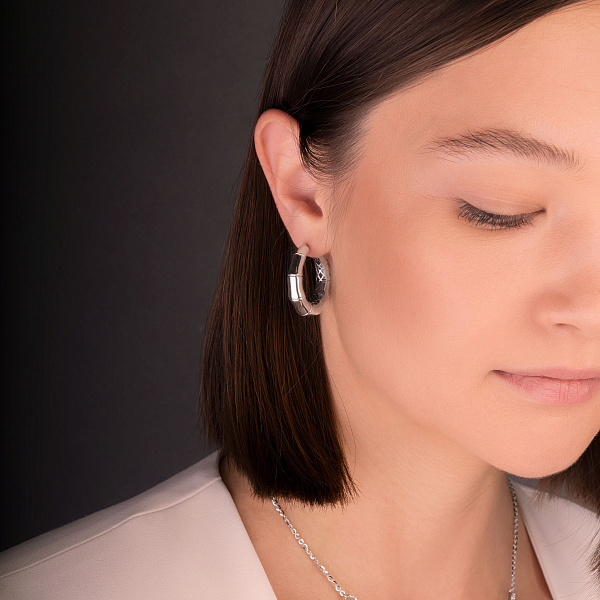 Золотые серьги Francelli (арт. 111204б) – изображение 2