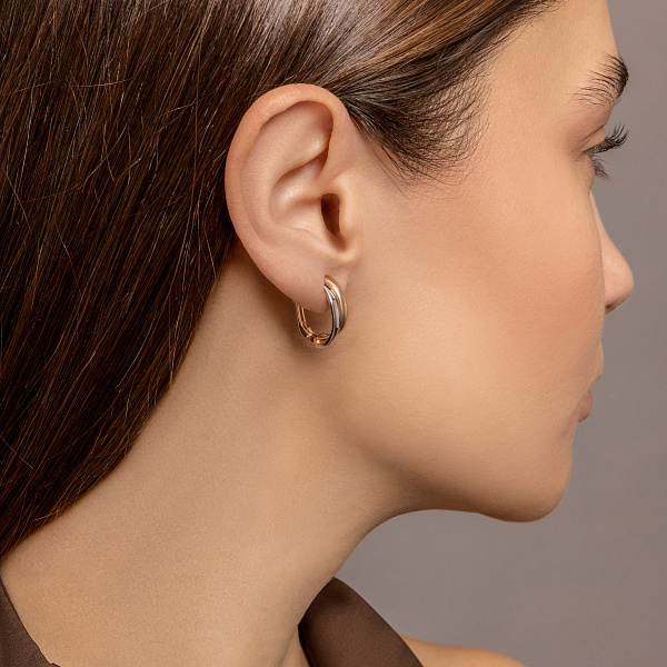 Золотые серьги без камней (арт. 110170) – изображение 3