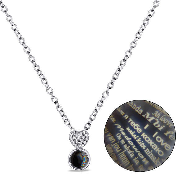 Серебряное колье с тайным посланием (арт. 7507/Кл2Ф/3085-43) – изображение 1