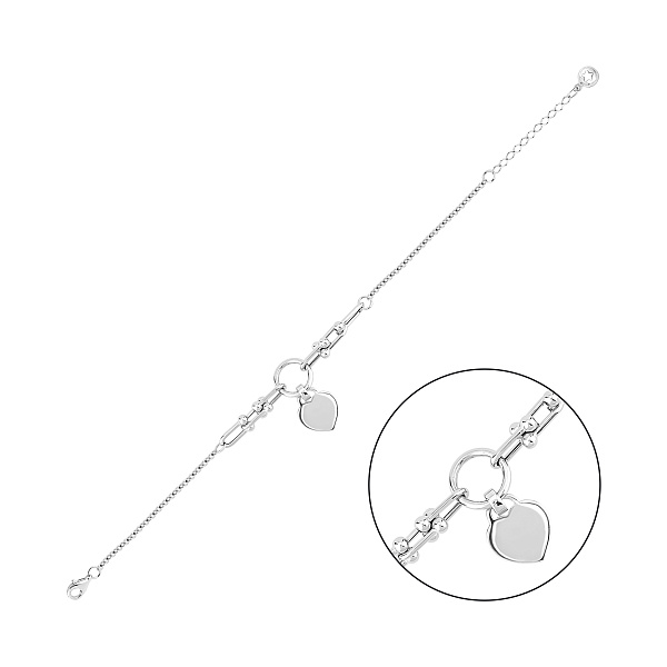 Золотой браслет Сердце (арт. 3261419бП1) – изображение 1