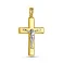 Крестик из желтого и белого золота с распятием (арт. 500578ж) – изображение 1