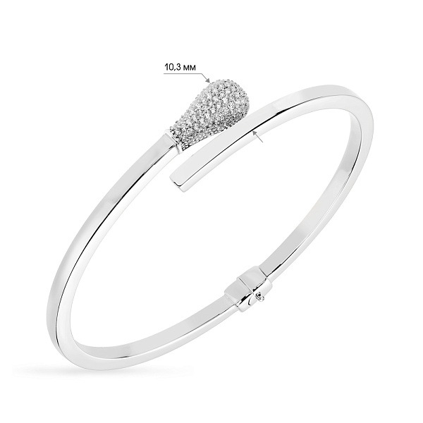 Золотий браслет "Сірник" з фіанітами (арт. 326183б) – зображення 2