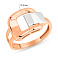 Кольцо из красного и белого золота без камней (арт. 155207кб) – изображение 2