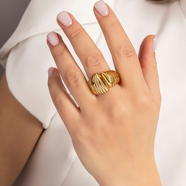 Массивное золотое кольцо Francelli (арт. е156645ж) – изображение 2