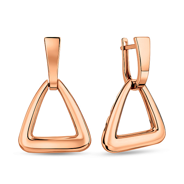 Золотые серьги без камней (арт. 111330) – изображение 1