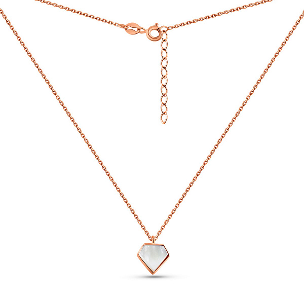 Золотое колье Бриллиант с перламутром (арт. 352597п) – изображение 2