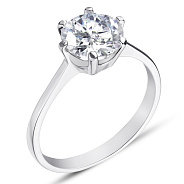 Фото Серебряное кольцо с фианитом (арт. 7501/4458)