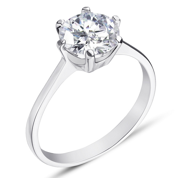 Серебряное кольцо с фианитом (арт. 7501/4458) – изображение 1