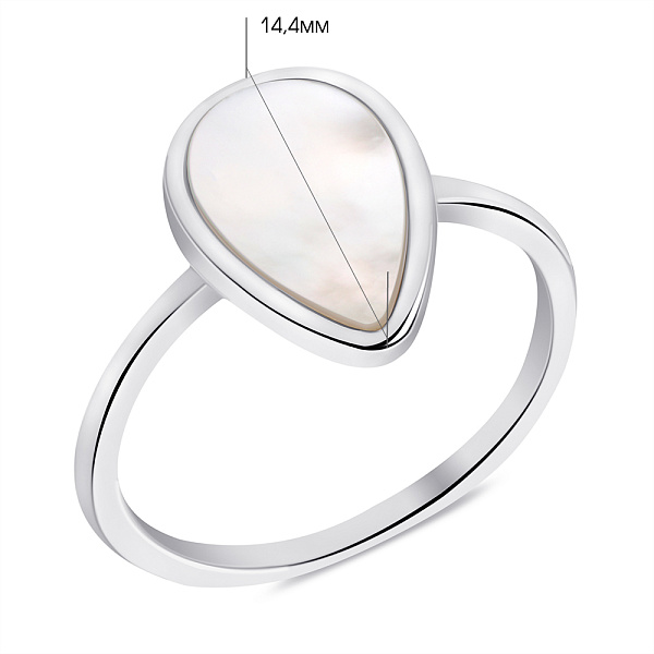 Серебряное кольцо с перламутром (арт. 7501/6798п) – изображение 2