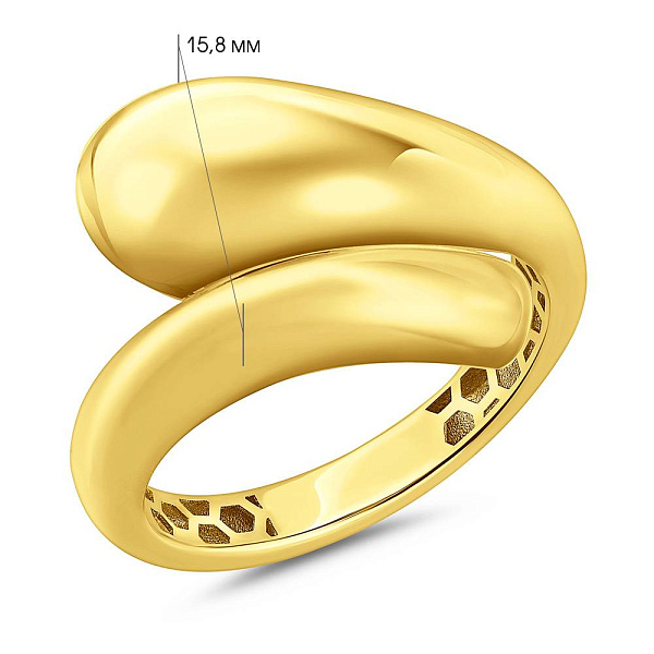 Кольцо из желтого золота без камней (арт. 156612ж) – изображение 2
